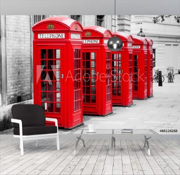 Picture of Telefonzellen in London im Color-Key-Verfahren